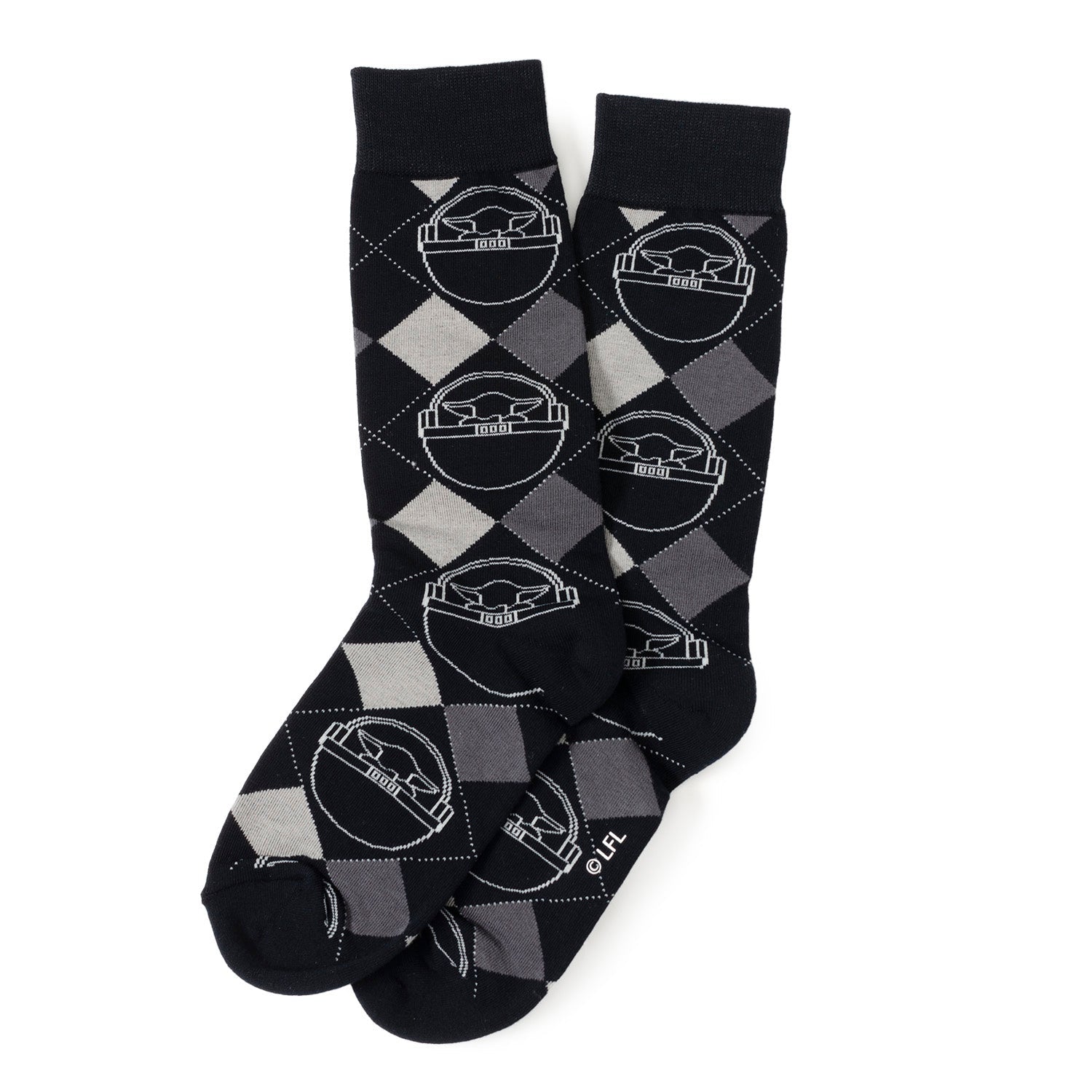 Star Wars Mandalorian 3-Pack Dress Sock and Mythosaur Lapel Pin Gift Set