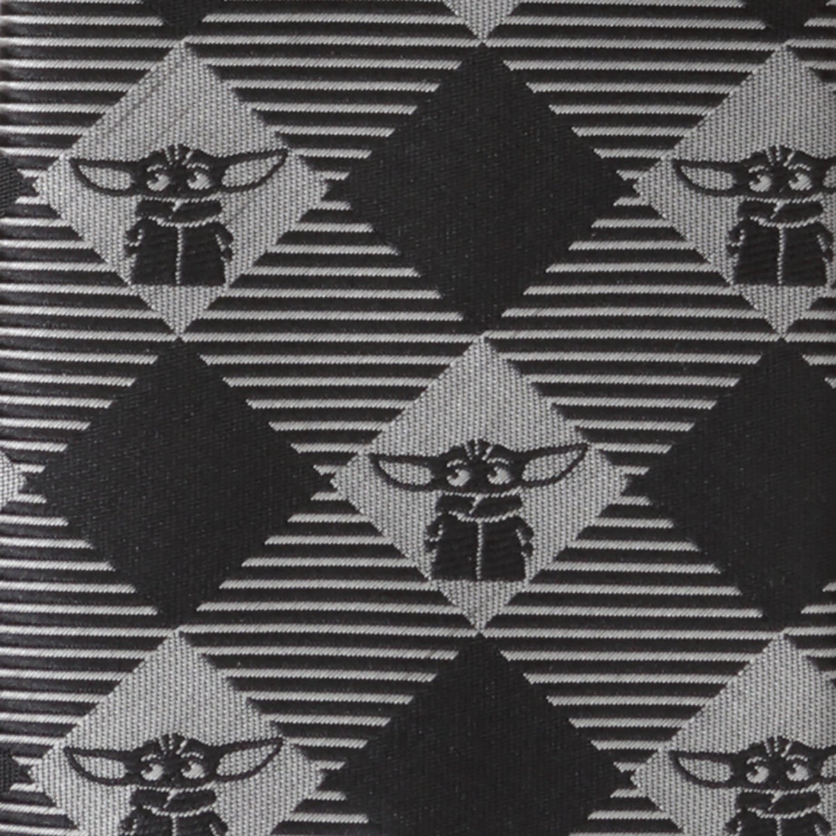 Star Wars Grogu Black Plaid Tie