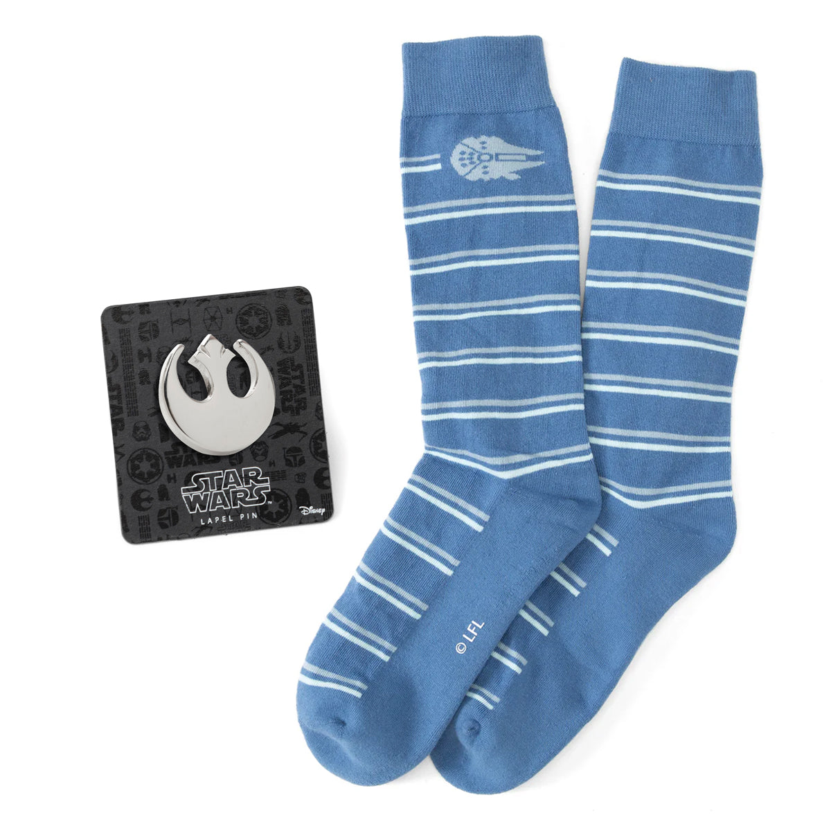 Star Wars Millennium Falcon Blue Striped Socks