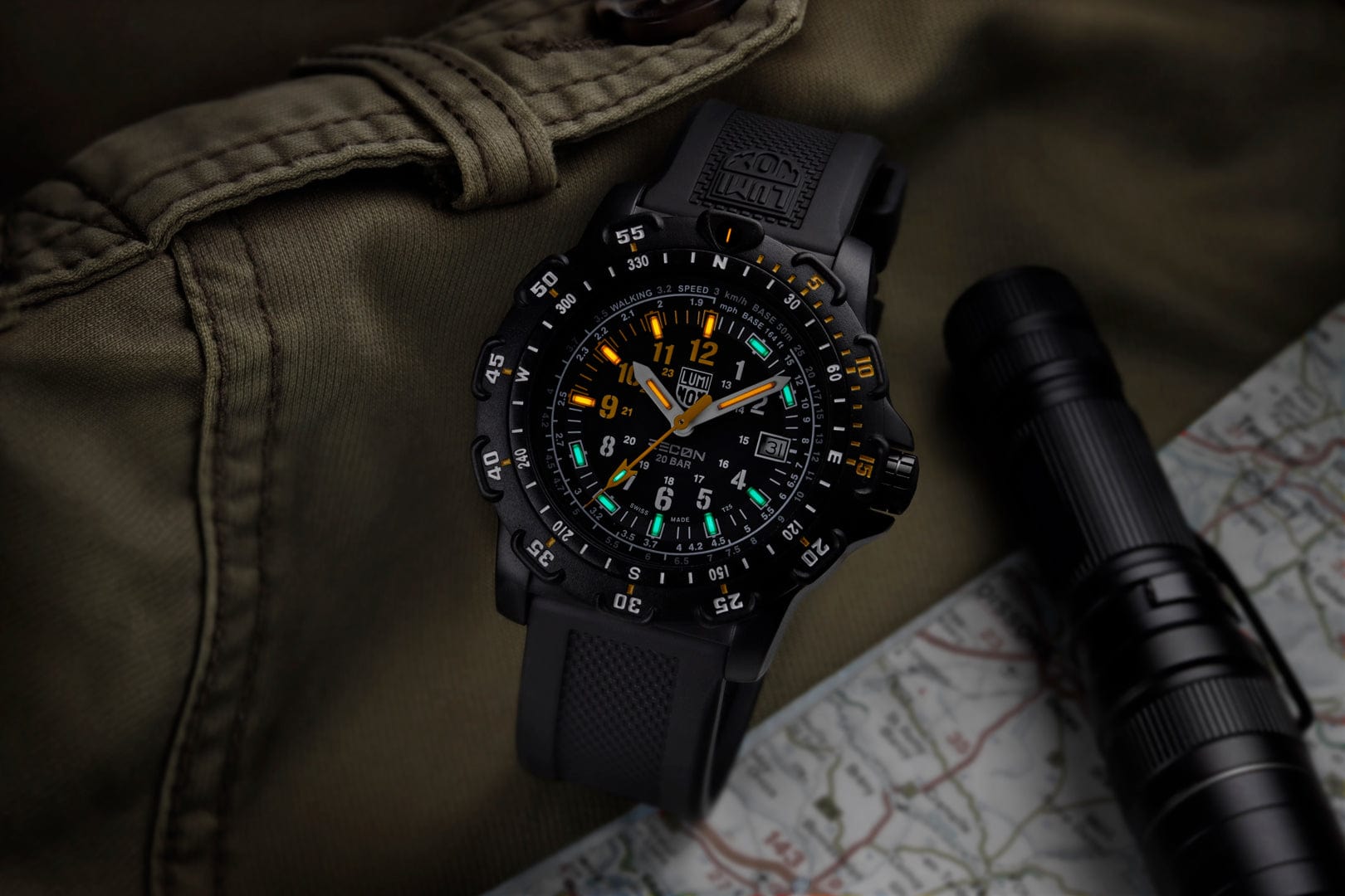 RECON Point Man 8820 Series Heritage Wristwatch, 45 mm, Outdoor Watch - image 7