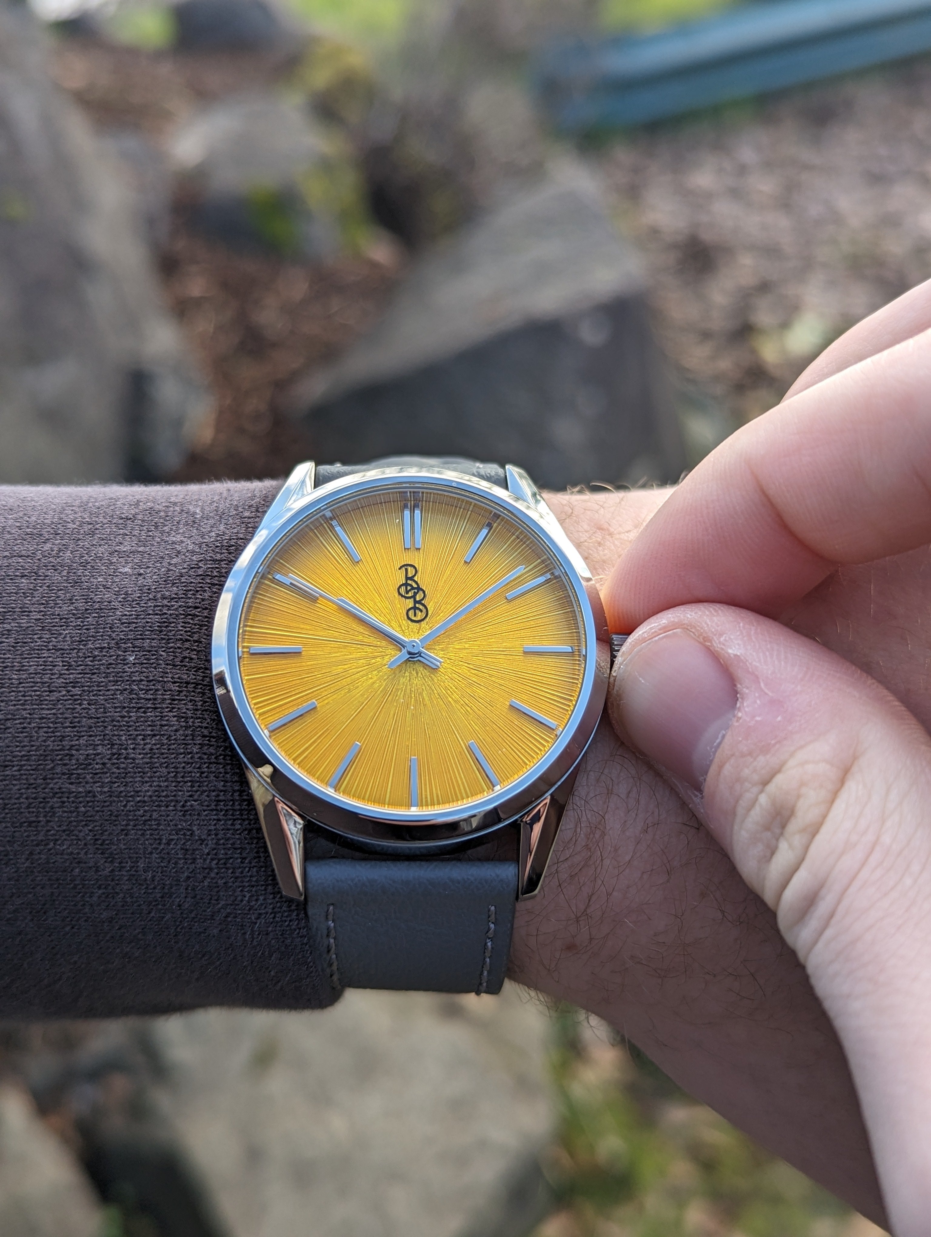 Yellow Sunburst Watch - image 8