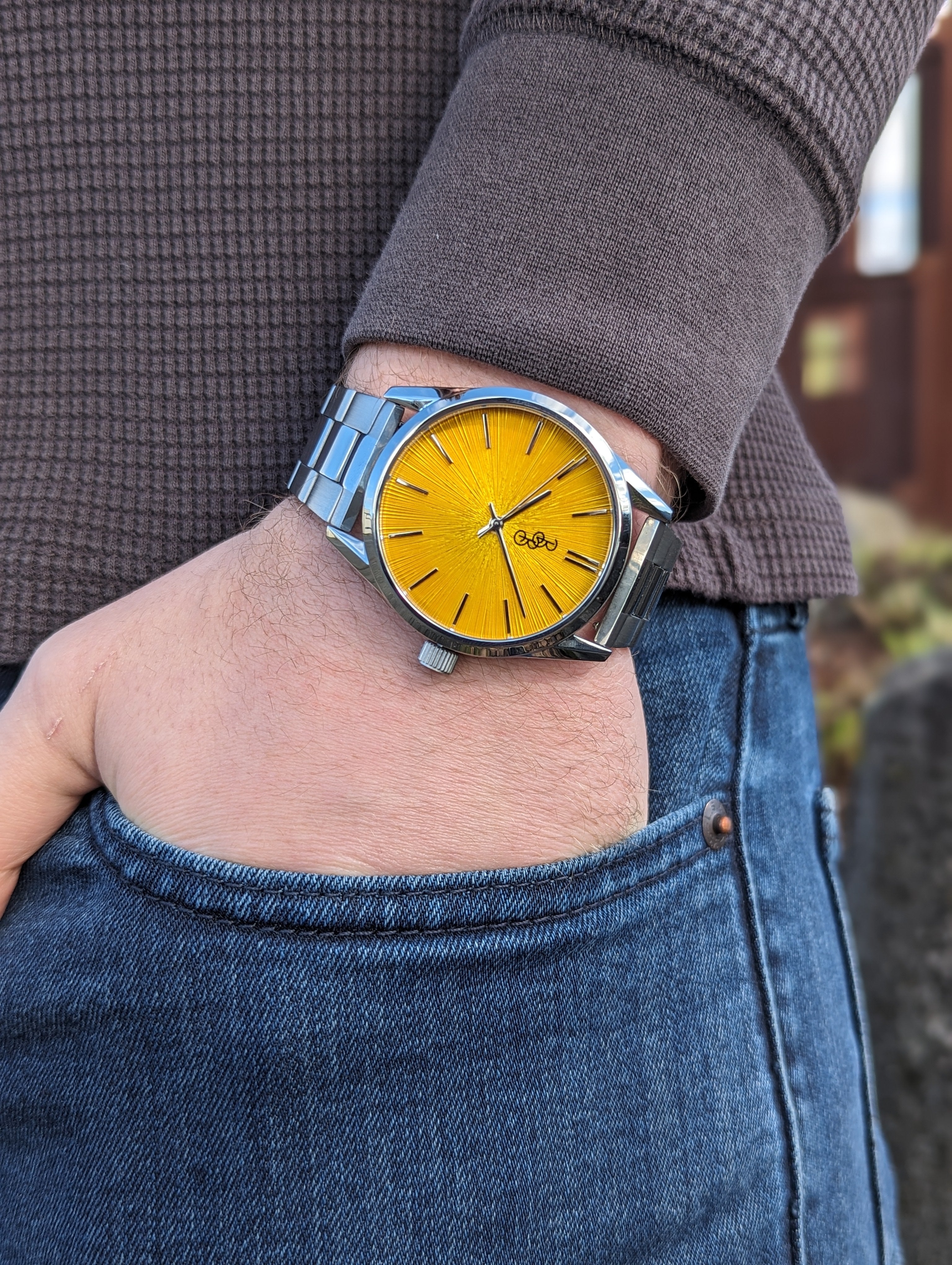 Yellow Sunburst Watch - image 9