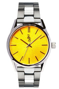 Yellow Sunburst Watch - alternate angle