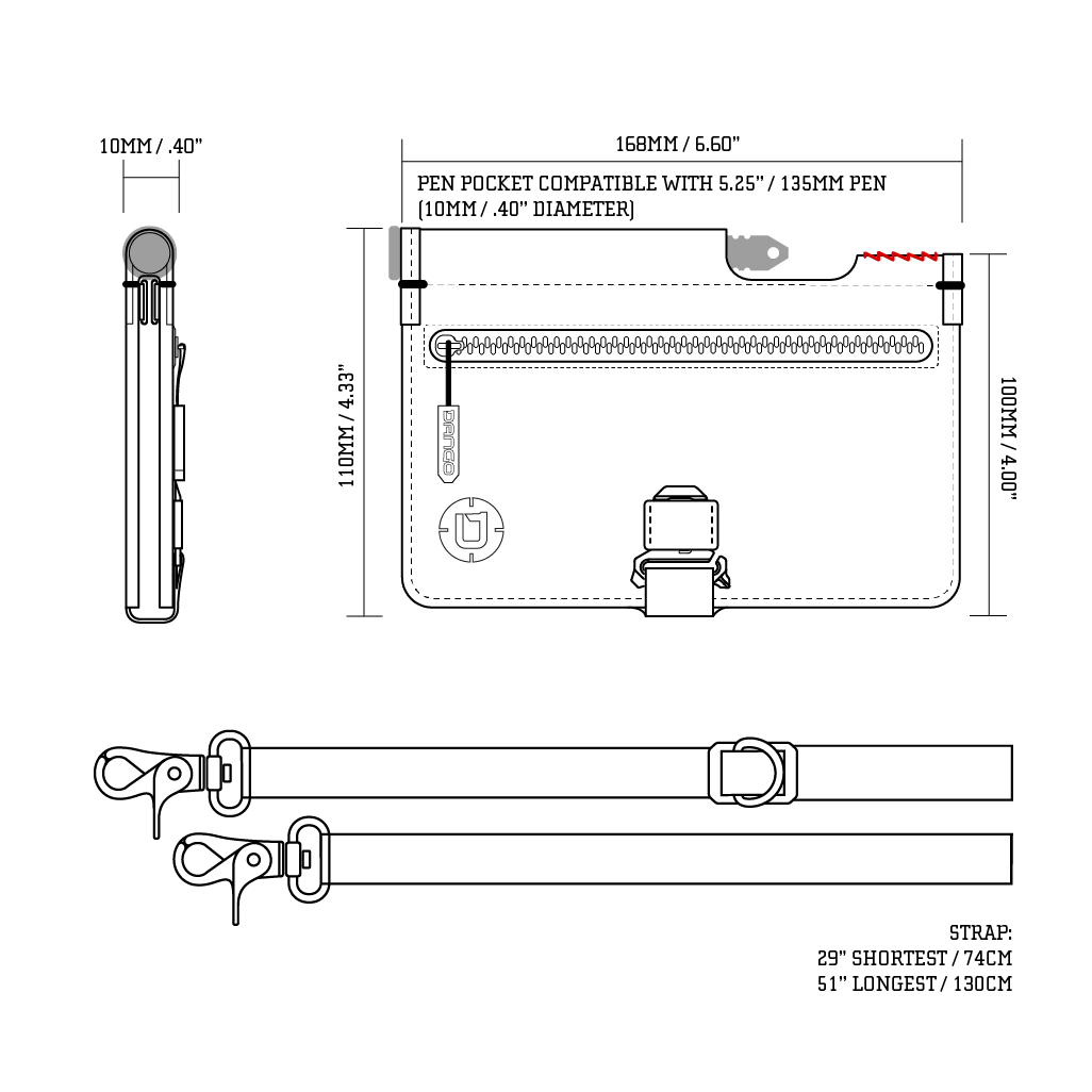P02 PIONEER™ TRAVEL WALLET with PEN & NOTEBOOK