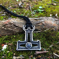 Vikings Thor's Hammer Valknut Stainless Steel Necklace - Viking necklace available at XSREZ