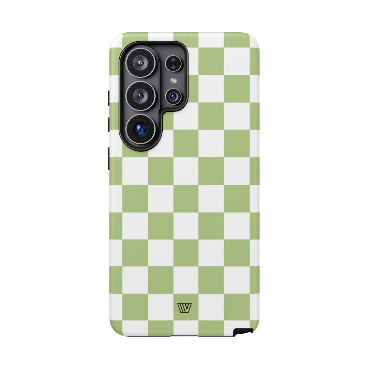 PALE OLIVE WHITE CHECKERBOARD | Tough Phone Case