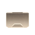 Satin gold Dango SK1 Slide Kick Wallet showing its sculpted front