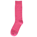 Solid hot pink sock with a ribbed cuff and small toe detail