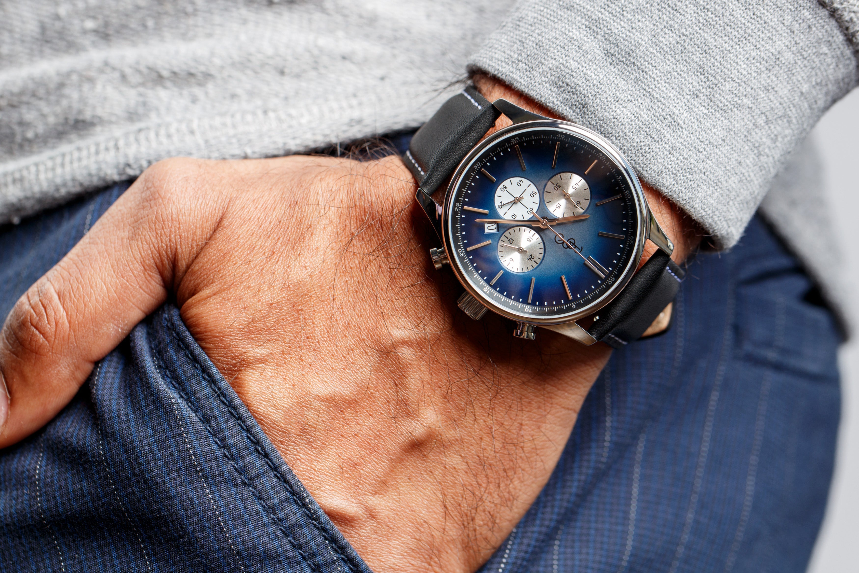 Blue Retro Chronograph - product detail