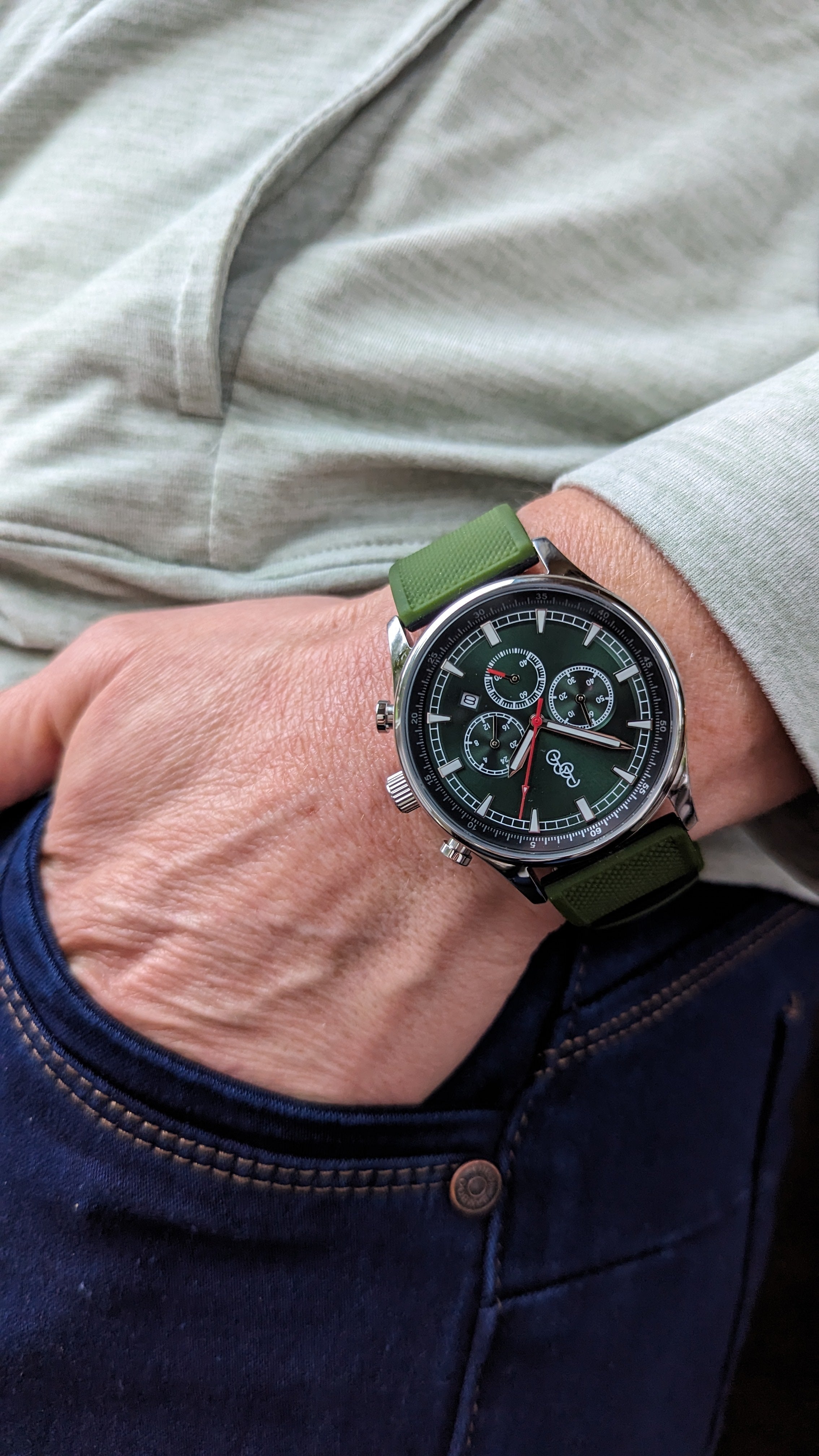 Green Sport Chronograph - lifestyle view