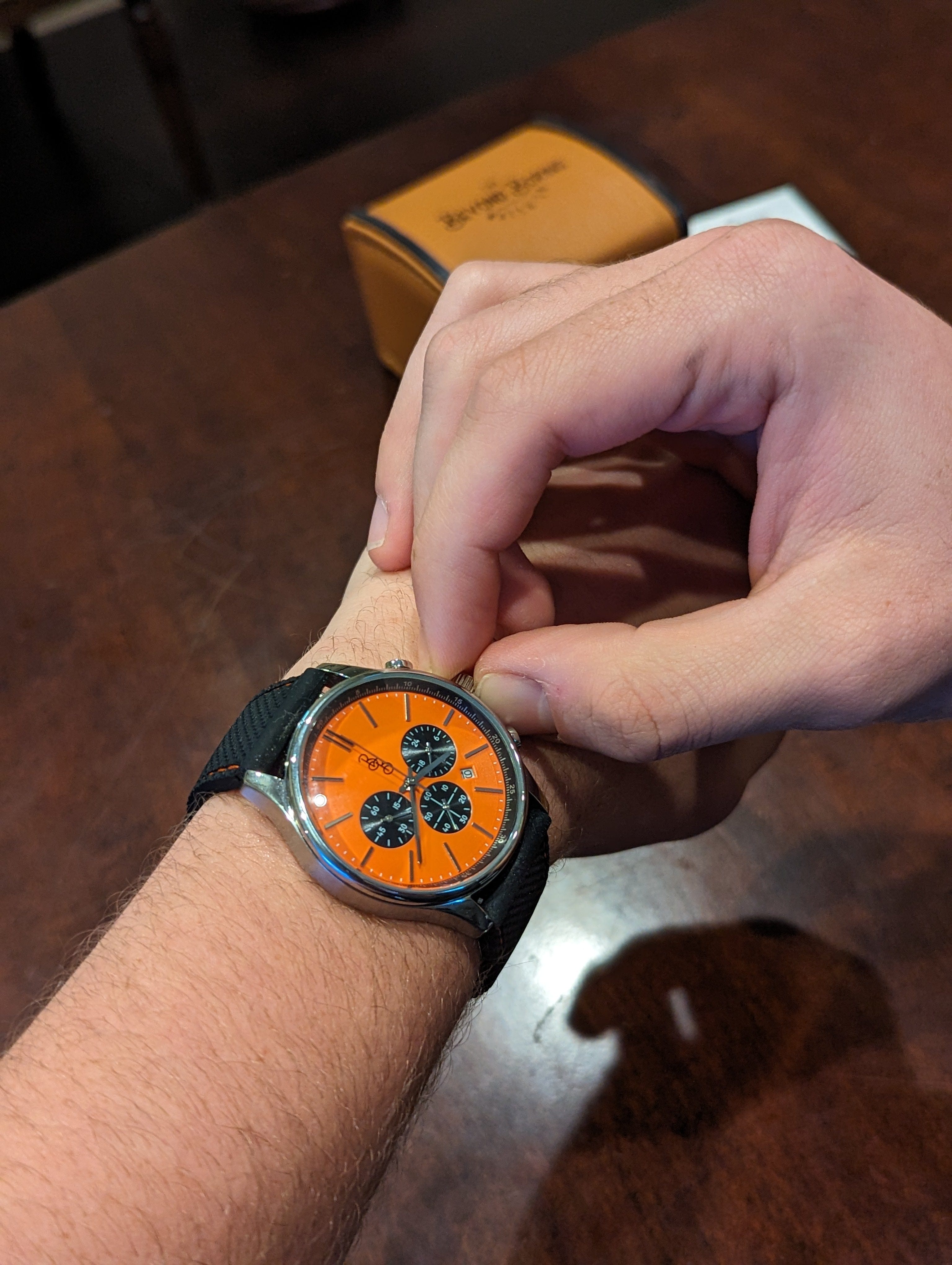 Orange and Black Chronograph - image 7