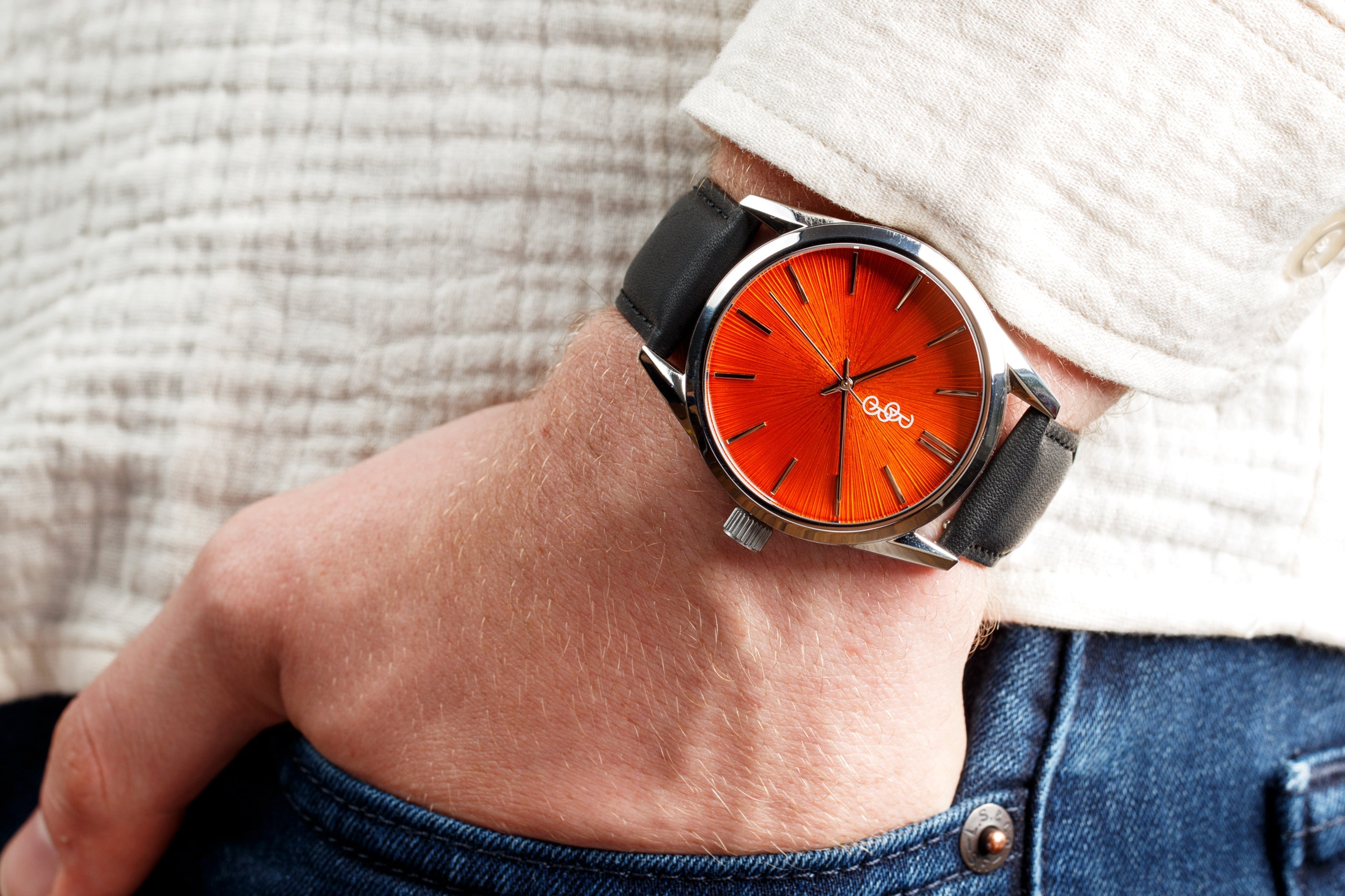 Orange Sunburst Watch - product detail