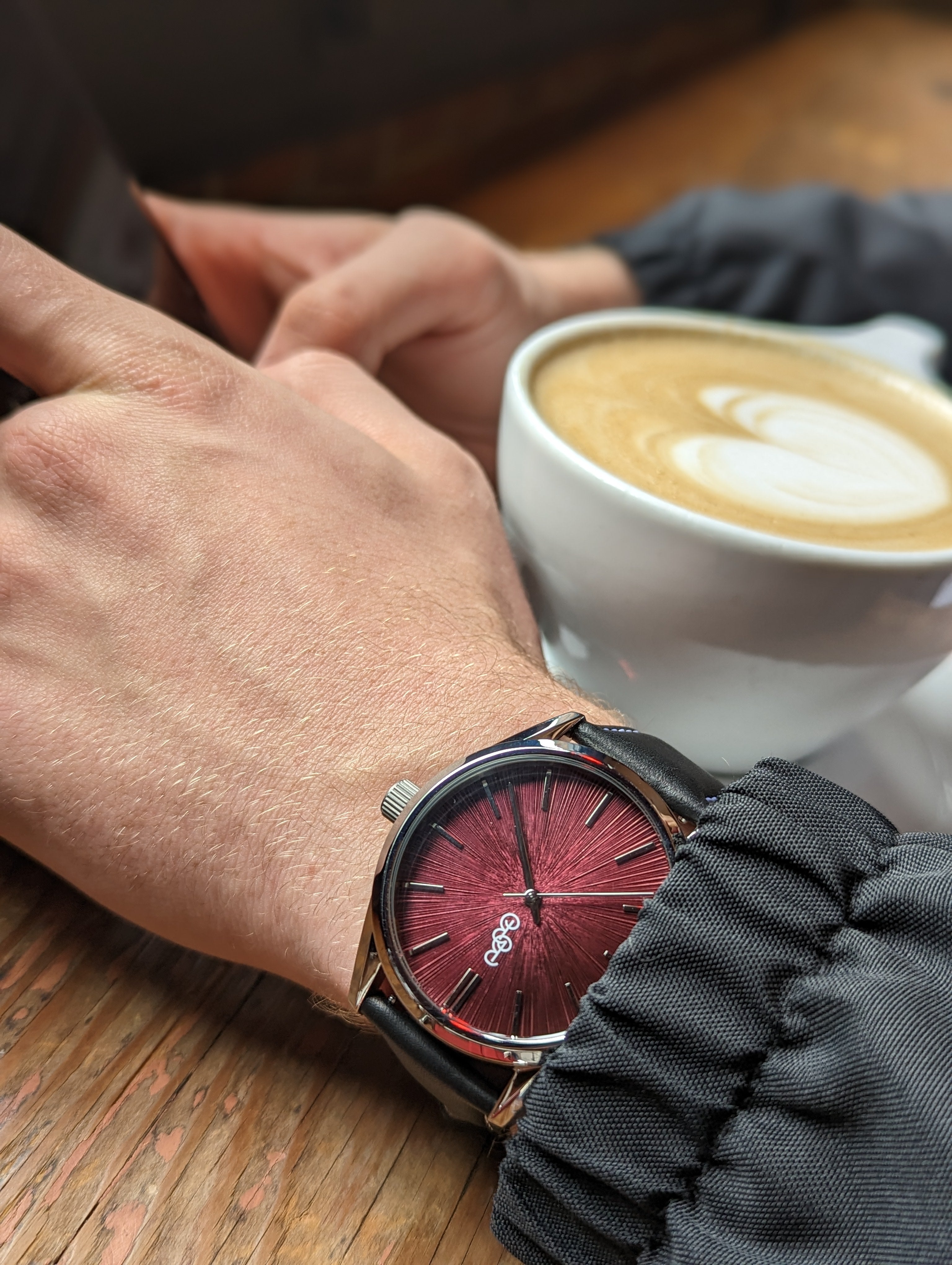 Burgundy Sunburst Watch - image 7