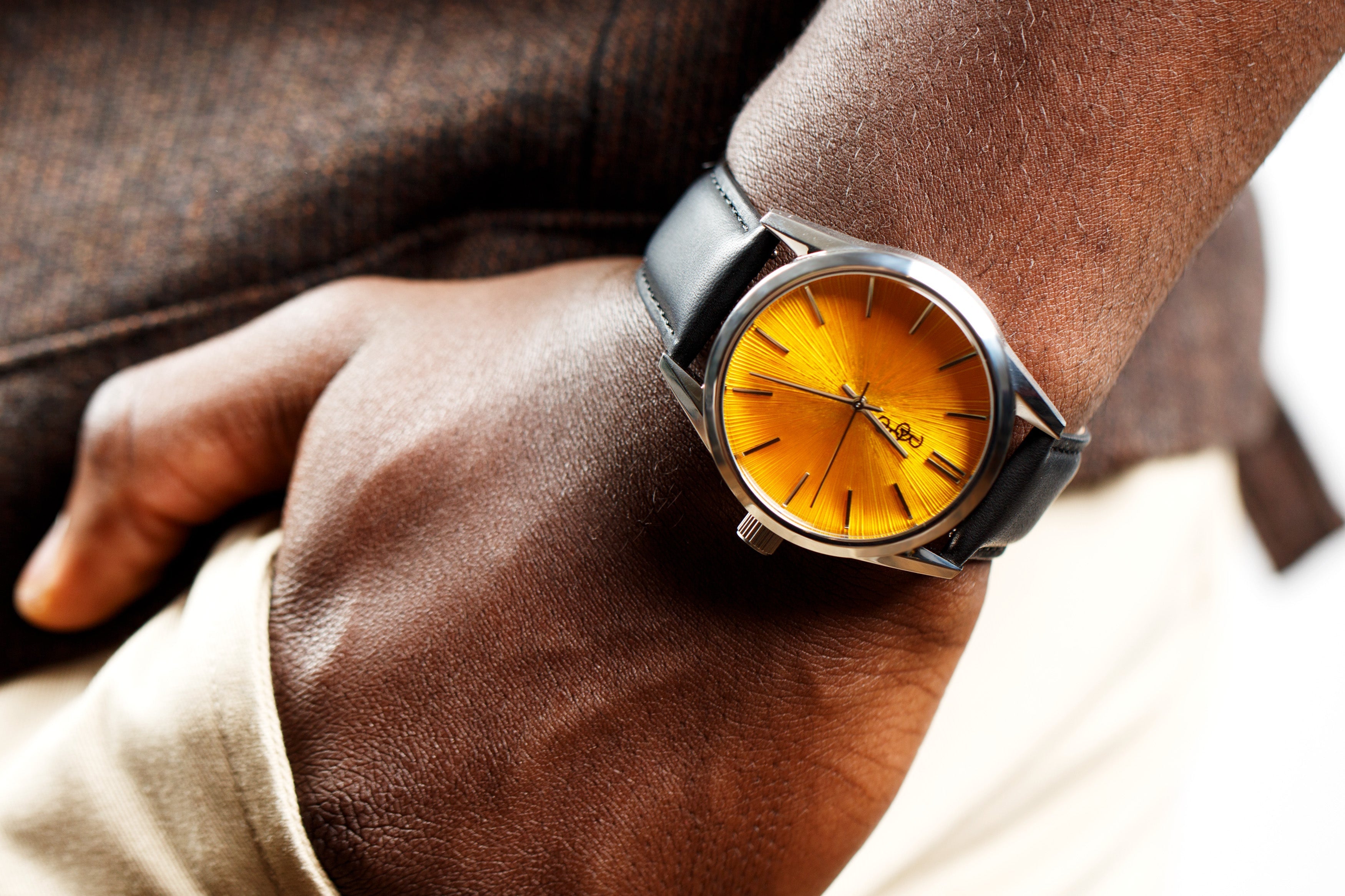 Yellow Sunburst Watch - product detail
