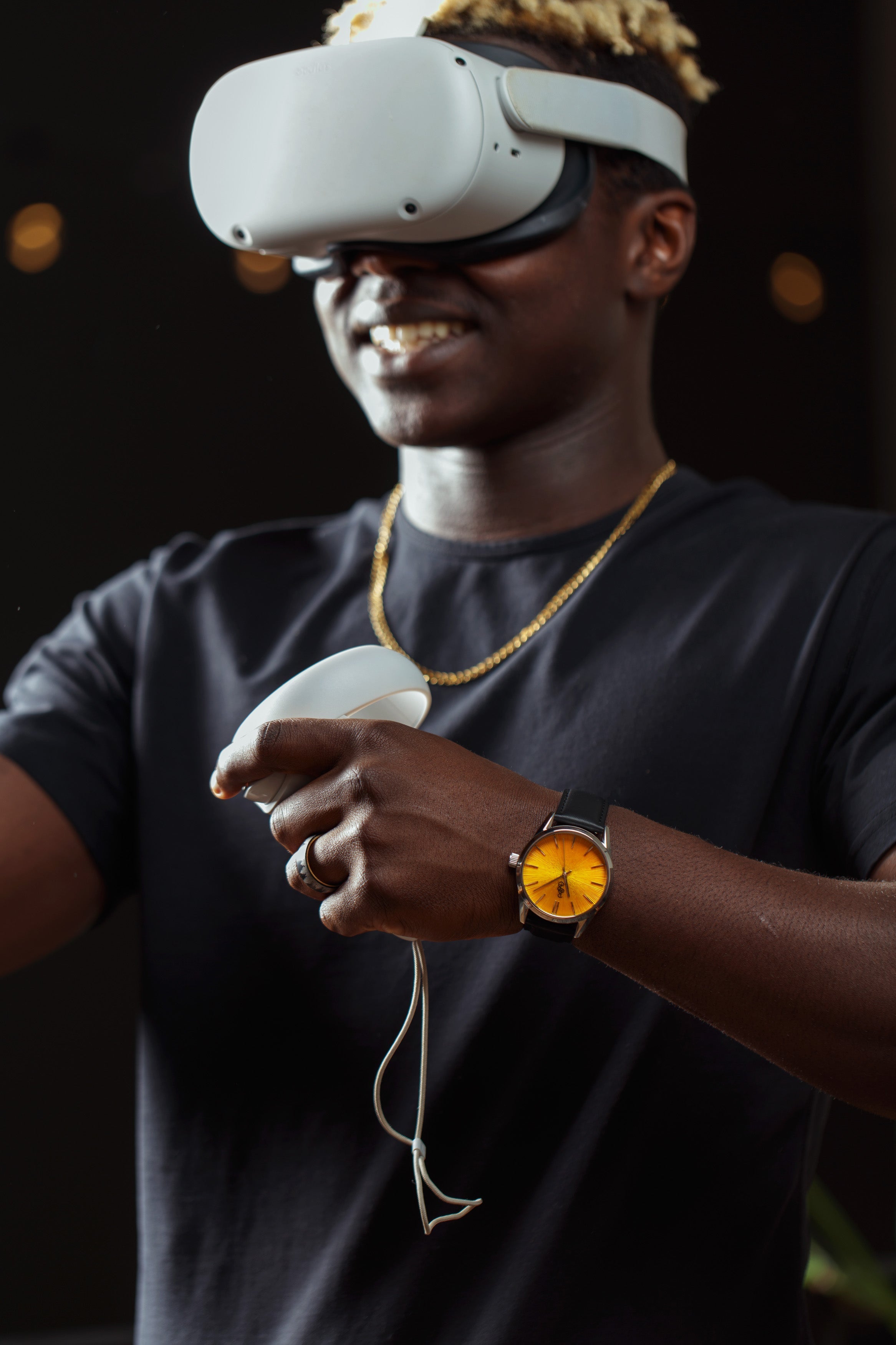 Yellow Sunburst Watch - additional view